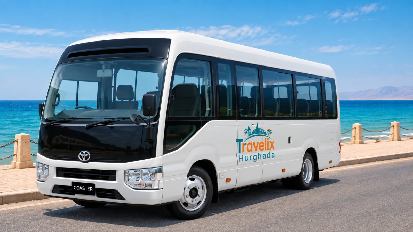 Travelix Gruppen Reisebus (Toyota Coaster) - Travelix Hurghada Flughafentransfer